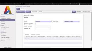 Purchase Order Line Template in odoo v10
