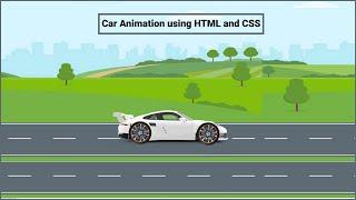 How to make moving car animation using HTML and CSS ?। Website Animation । Unique Code