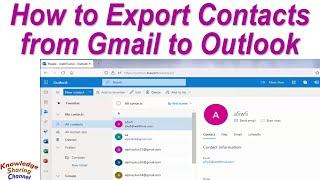 How to Export Contacts from Gmail to Outlook