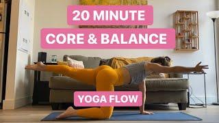 20 Minute CORE & BALANCE Yoga Flow | Yoga with Suzie