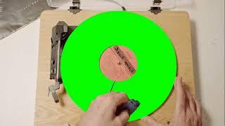 Cd Player Green Screen -  Record & Cover Music Plyare - Animation Full HD