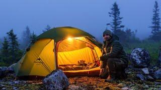 Camping In Thunder Storm And Heavy Rain