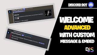 Discord.js v14 Advanced Welcome System Tutorial: Custom Channel, Message & Embed