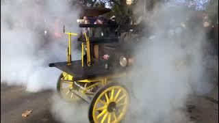 The 1896 Salvesen Steam Cart at the start of the London to Brighton Veteran Car Run 2021