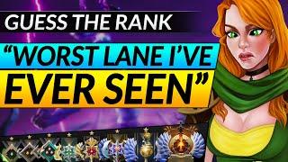 GUESS THE RANK - "THE WORST LANE I HAVE EVER SEEN" - Pro Coach Review | Dota 2 Guide