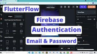 FlutterFlow - Firebase Authentication Email & Password