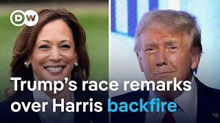 Harris responds to Donald Trump's false remarks about her racial identity | DW News