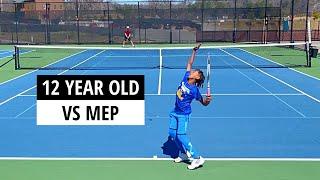 Who Wins?  Nationally Ranked 12 Year Old Challenges USTA 4.5 MEP