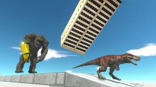 Escape from Kong on the Dangerous Bridge - Animal Revolt Battle Simulator