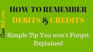 How to easily Remember DEBITS and CREDITS | Simple Tip | Accounting Basics