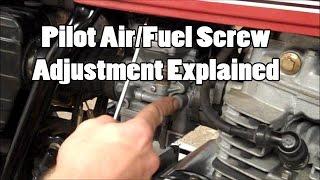 Pilot Air/Fuel Screw Adjustment Explained - Single Carb - Part 1