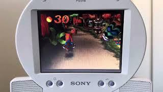 Crash Bandicoot 1 - HOG WILD play through (PSone lcd screen)