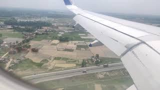 Darbhanga Airport landing Plane windows seat video ️ Bihar Darbhanga indigo flight landing video