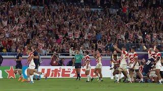 Japan fans and players celebrate