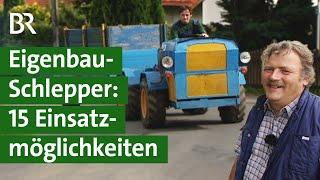 Bastler Traum: der Traktor kann sogar Löcher bohren, DDR Oldtimer Marke Eigenbau | Unser Land | BR