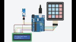 Digital Keypad Security Door Lock using Arduino ||Tinkercad