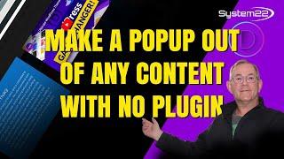 Divi Theme How To Make A Popup Out Of Any Content Without A Plugin