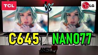 TCL C645 vs LG NANO77: QLED vs NANOCELL/ Smart TVs 4K
