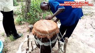 how to Seth up your drum goat skin traditional technical from congolese refugees