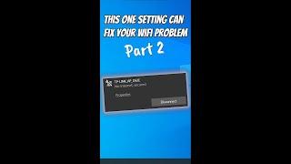 Fix  WIFI Problem (No Internet) In seconds! Pt. 2 #shorts