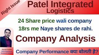 Patel Integrated Logistics share | price | latest news | Right Issue | Review