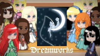 princesas de Disney reaccionan a películas de Dreamworks  [parte 1/?] [gacha life]