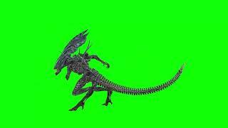 Alien Monster Attack Fight Runn Green Screen For Short VFX movie editing #chromakey