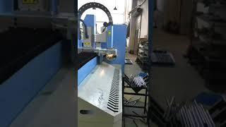 Fiber laser tube pipe cutting machine on site