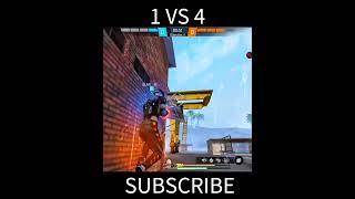 1 VS 4 MOMENT  CAN I CLUTCH SQUAD WIPE? WAIT FOR END  #freefire #shorts #shortsfeed