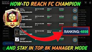 THE BEST TACTICS AND FORMATION FOR MANAGER MODE TO REACH FC CHAMPION! TIPS & TRICKS FC MOBILE 25