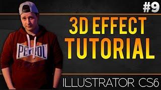 How To Make A 3D Effect In Adobe Illustrator CS6 - Tutorial #9