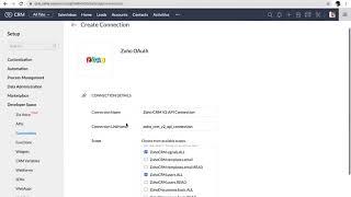 How to Create Connections Zoho CRM