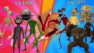 Team Siren Head vs Siren Head level up boss vs Human Hulk #15 with King Kong 2021