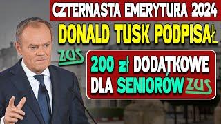 202 zł dodatkowego przyjścia dla polskich seniorów z ZUS zatwierdzone przez Donalda Tuska