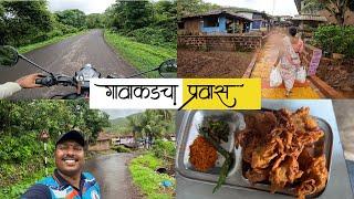 बुलेटवरून एकट्याने पावसाळ्यातून गावचा प्रवास  | मुंबई गोवा रस्त्याची अवस्था | S For Satish | Kokan