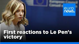 French elections: Italy PM Meloni yet to break silence on Le Pen's victory | euronews 