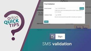 Odoo Quick Tips - SMS Validation [Sign]