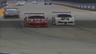 Ferrari Challenge Asia Pacific 2017. Race 1 Marina Bay Street Circuit. Last Laps