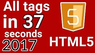 HTML5 All tags in 37 SECONDS