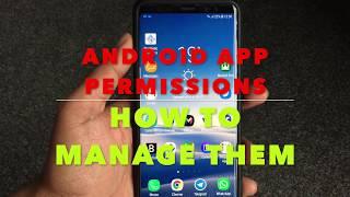 Android Permissions: Managing App Permissions/Privacy