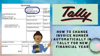 how to change invoice number automatically in tally for new financial year