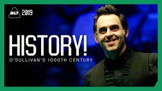 Ronnie O'Sullivan creates HISTORY with 1000th Century! | Players Championship 2019