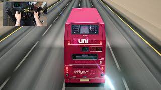 82,000HP Double Decker Bus (Over 1400 km/h) - Assetto Corsa | Thrustmaster Wheel Gameplay