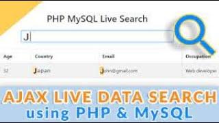 Ajax Live Data Search with jQuery PHP MySQL || CSEtutorials