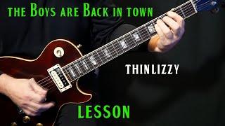 how to play "The Boys Are Back In Town" on guitar by Thin Lizzy | electric guitar lesson | LESSON