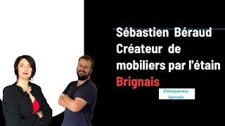 Sébastien  Béraud créateur de  mobiliers par l'étain à  Brignais
