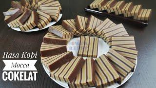 Chocolate mocha coffee cake || Kue lapis tepung beras coklat mocca enak dan kenyal