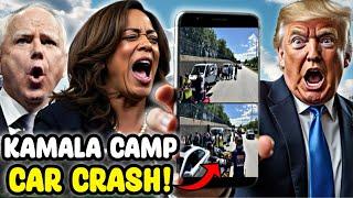 ITS OVER! Trump In SHOCK As Kamala Harris Motorcades CRASHES & Left BLOOD & BROKEN BONES Everywhere