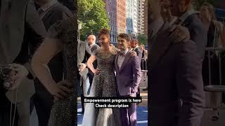 Daniel Radcliffe and his wife Erin Darke at 77th Tony awards red carpet#danielradcliffe