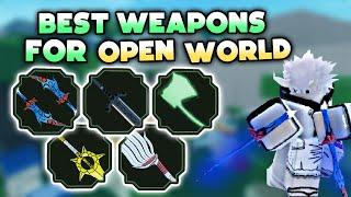 10 BEST WEAPONS FOR OPEN WORLD! | Shinobi Life 2